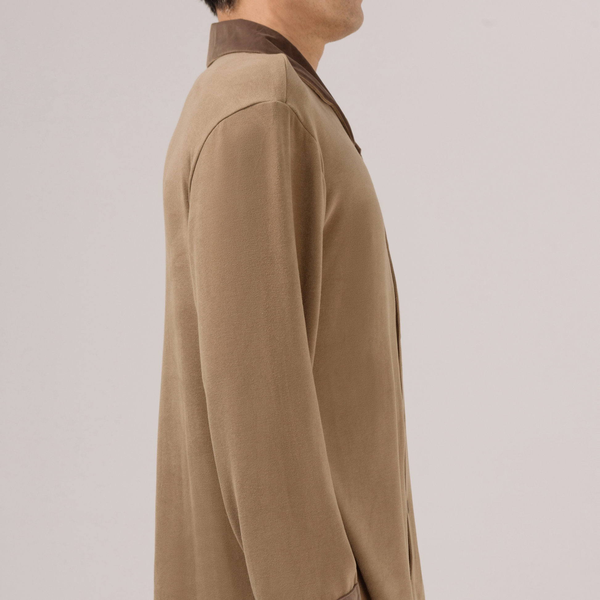 Brown with Button-Front