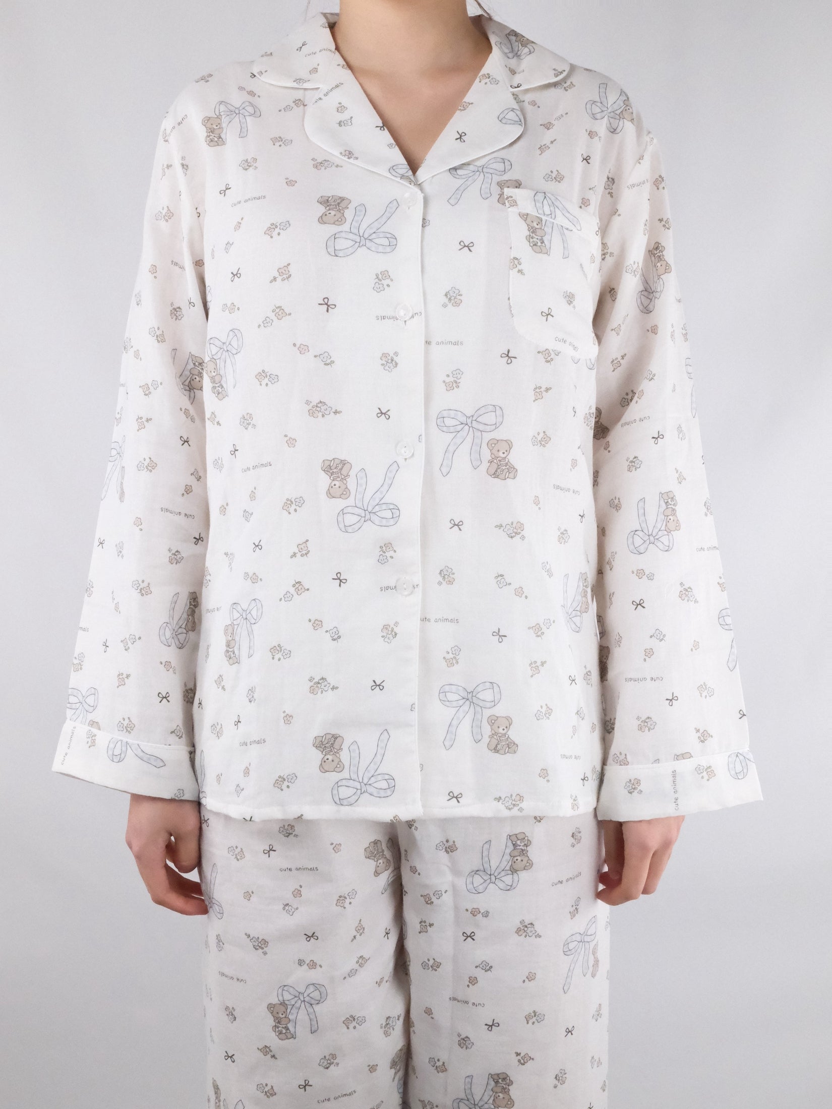 White Bears and Blue Bows Prints