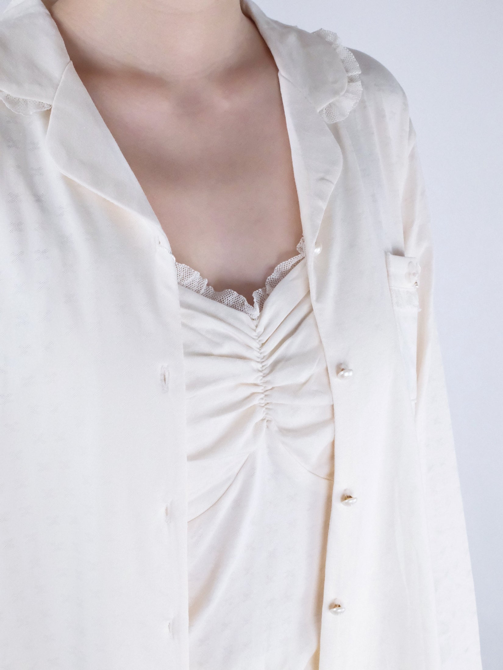 Cream 3-Piece with Detachable Cami