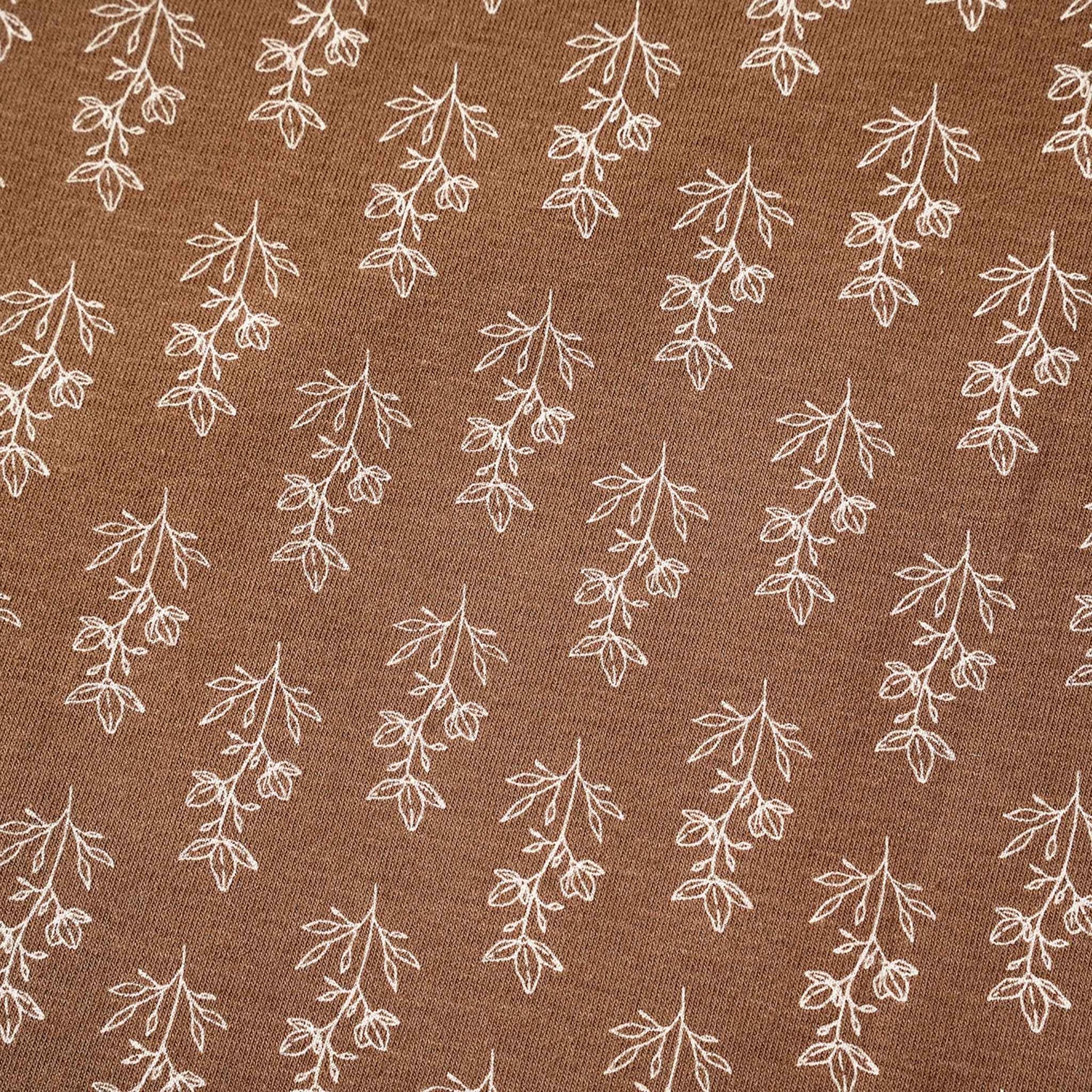 Umber Parisian Cottagecore with Ruffled Collar and Floral Print