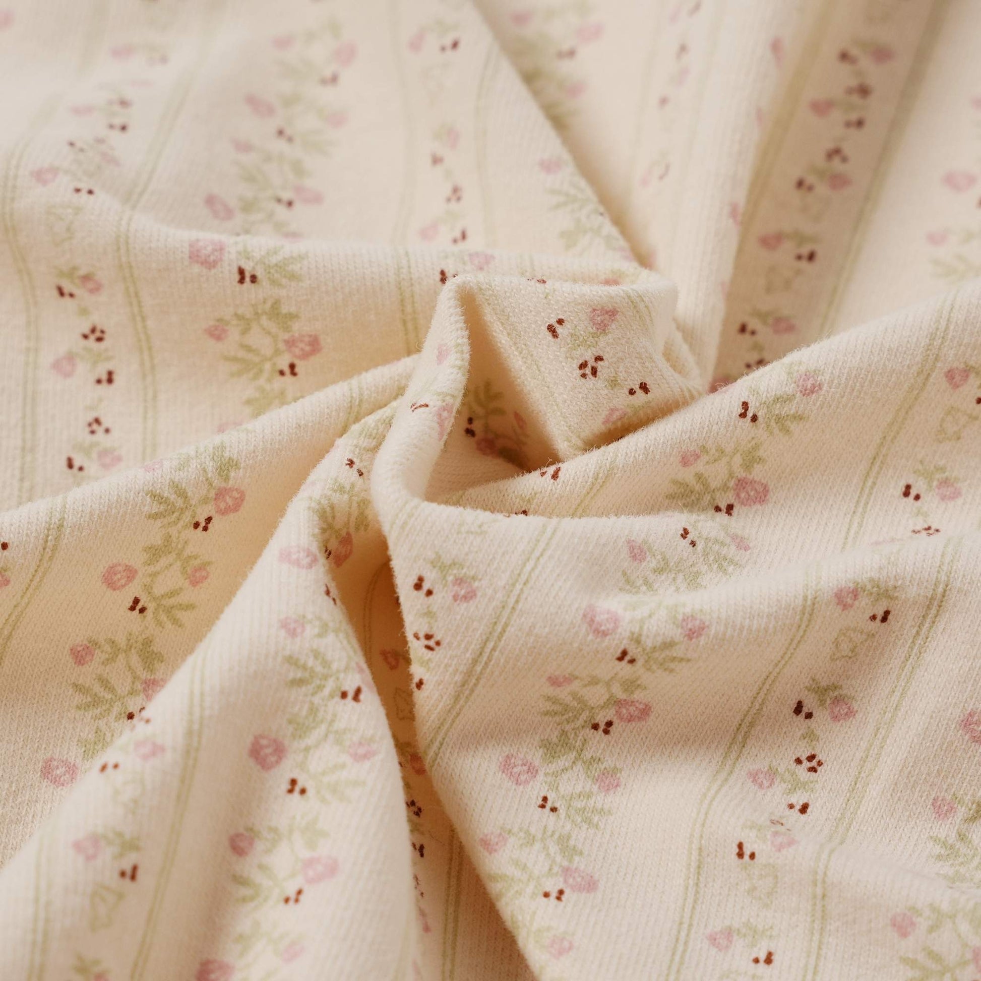 Cream Parisian Cottagecore Cotton with Floral Print and Lace