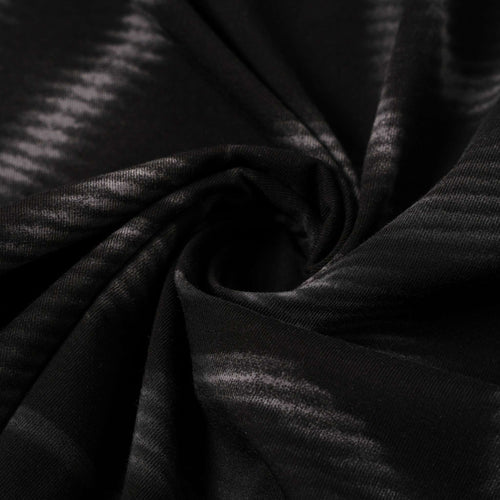 Abstract Spiral Print with Button-Front