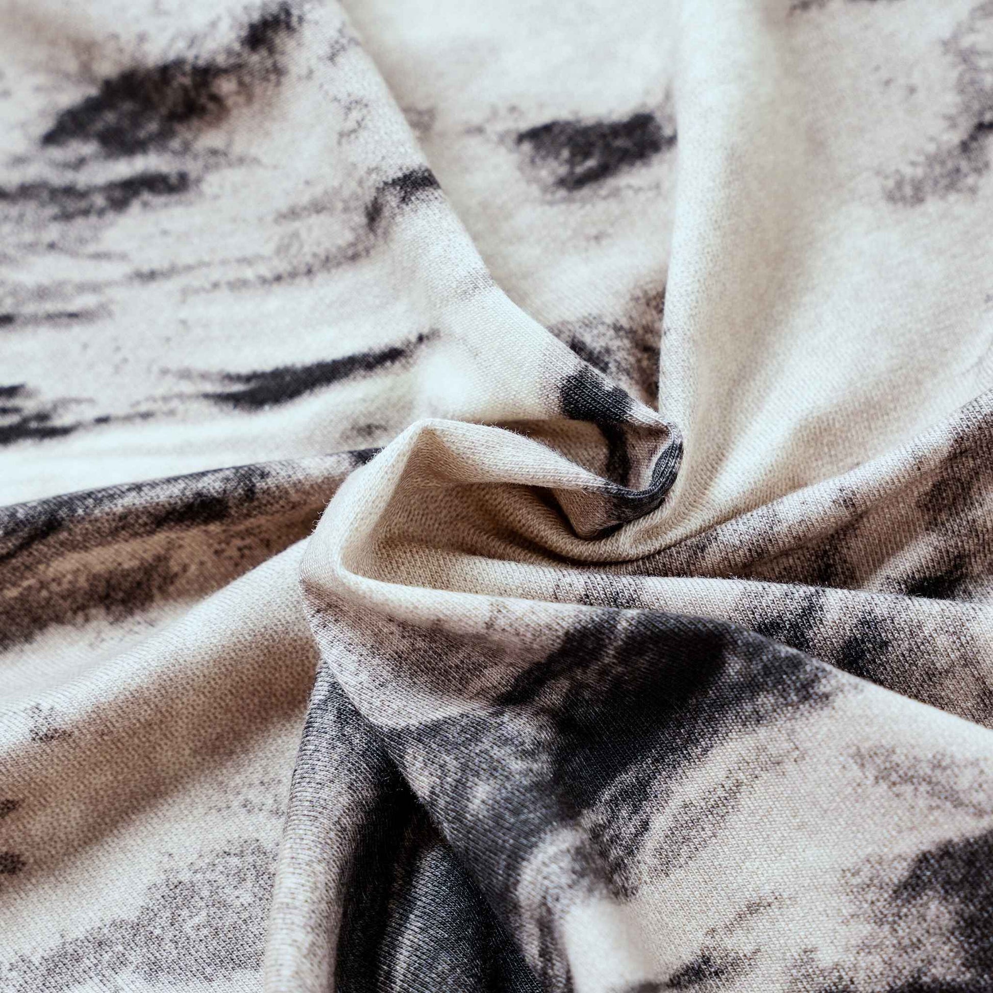 Abstract Marble Print with Button-Front