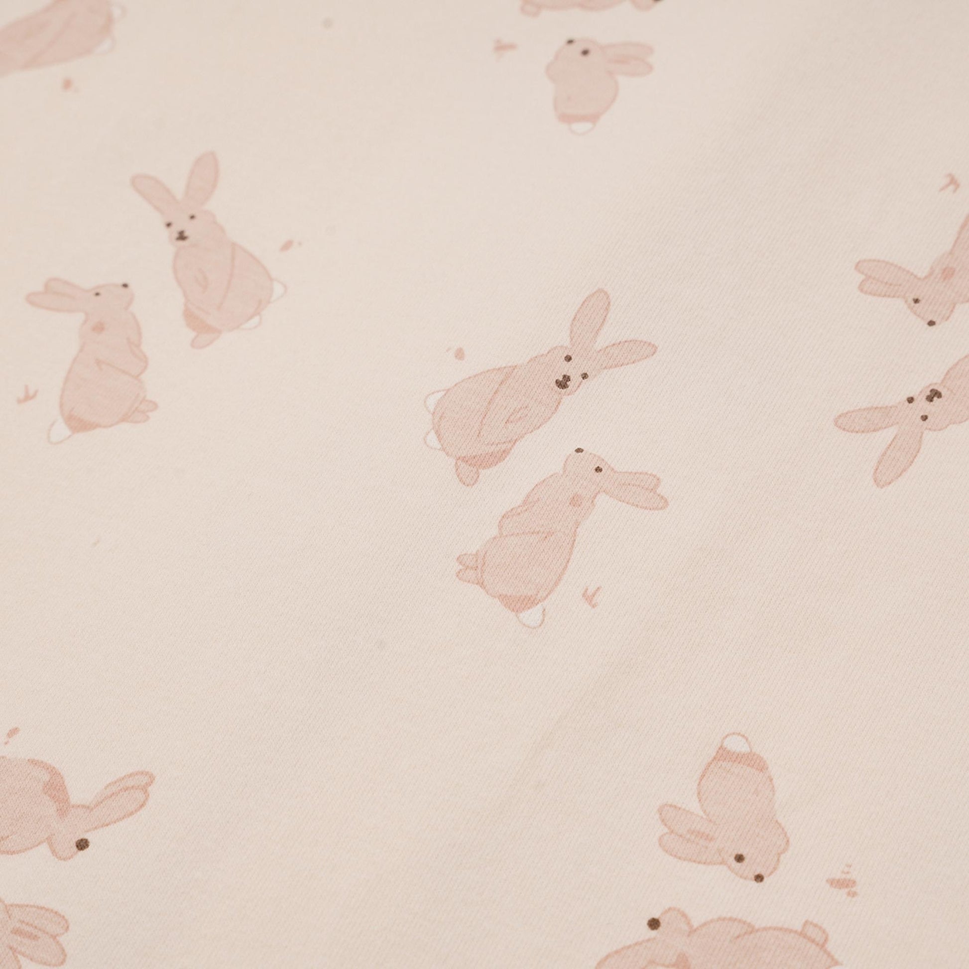 Light Pink Parisian Cottagecore with Bunny Print