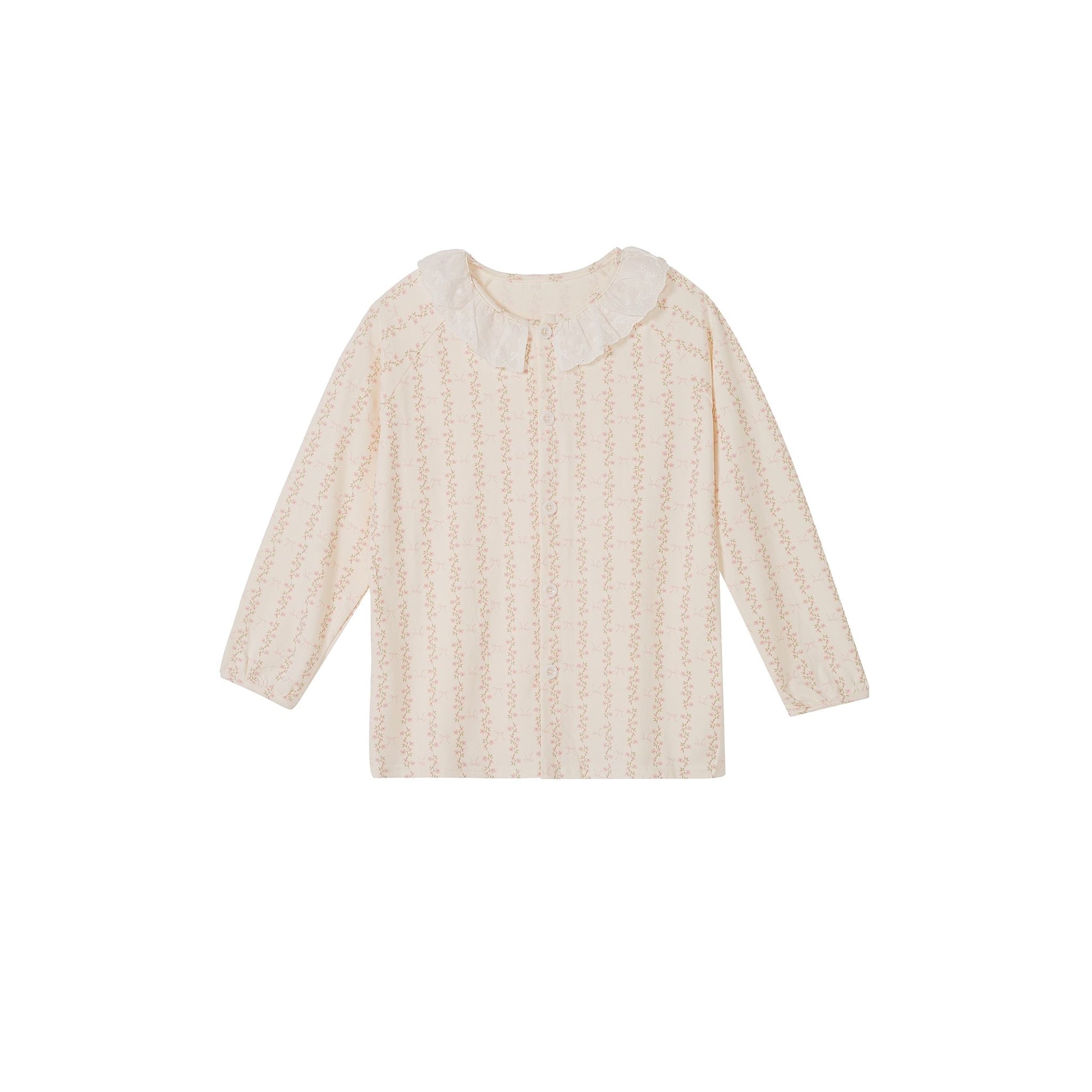 Peach Parisian Cottagecore with Pink Floral Print