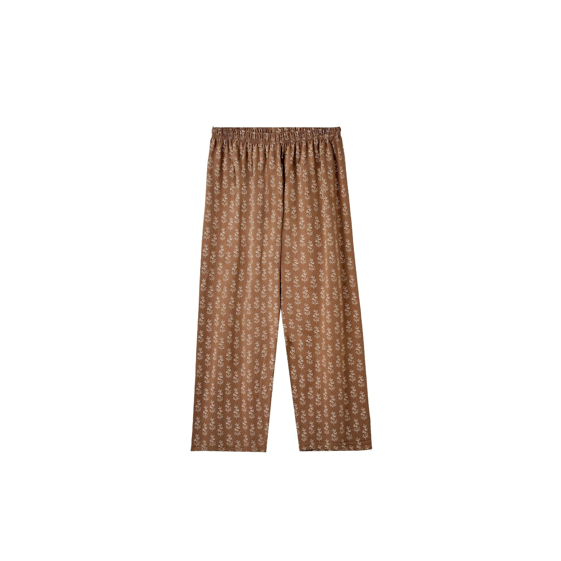 Umber Parisian Cottagecore Sleepwear with Ruffle Collar