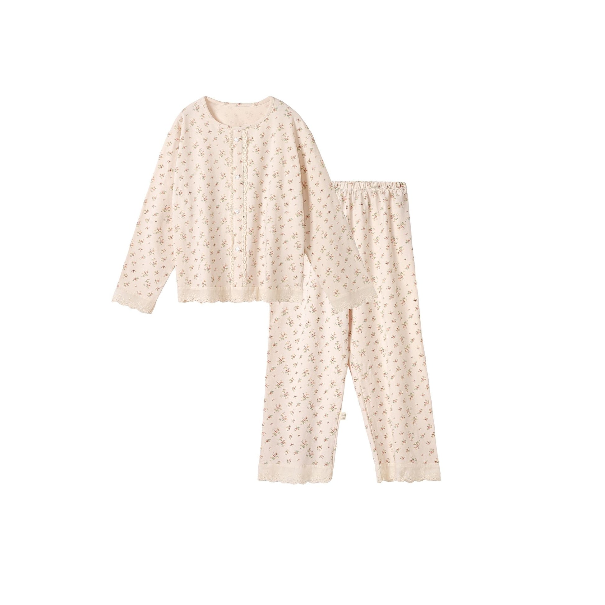 Beige Parisian Cottagecore with Beige Lace Trim