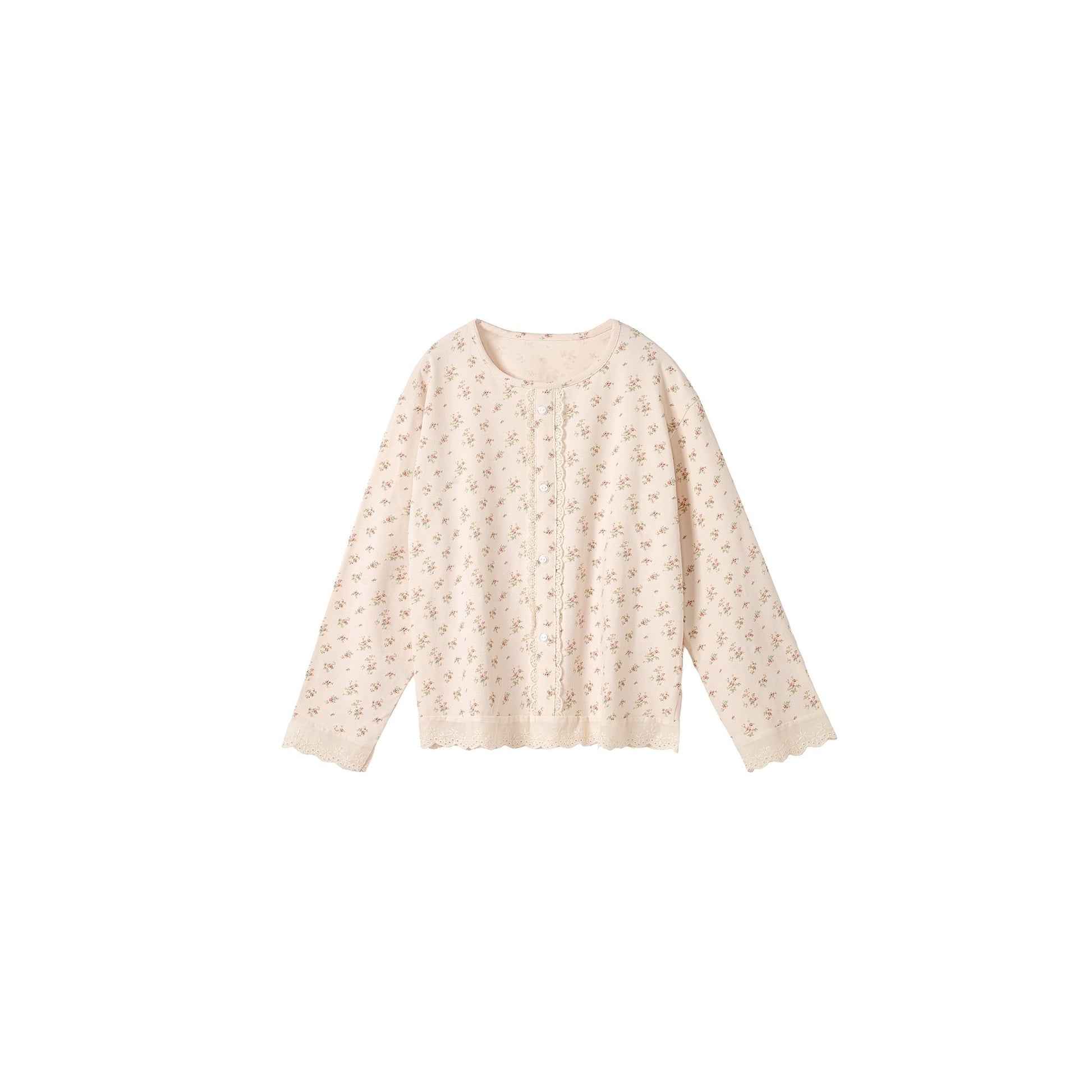 Beige Parisian Cottagecore with Beige Lace Trim