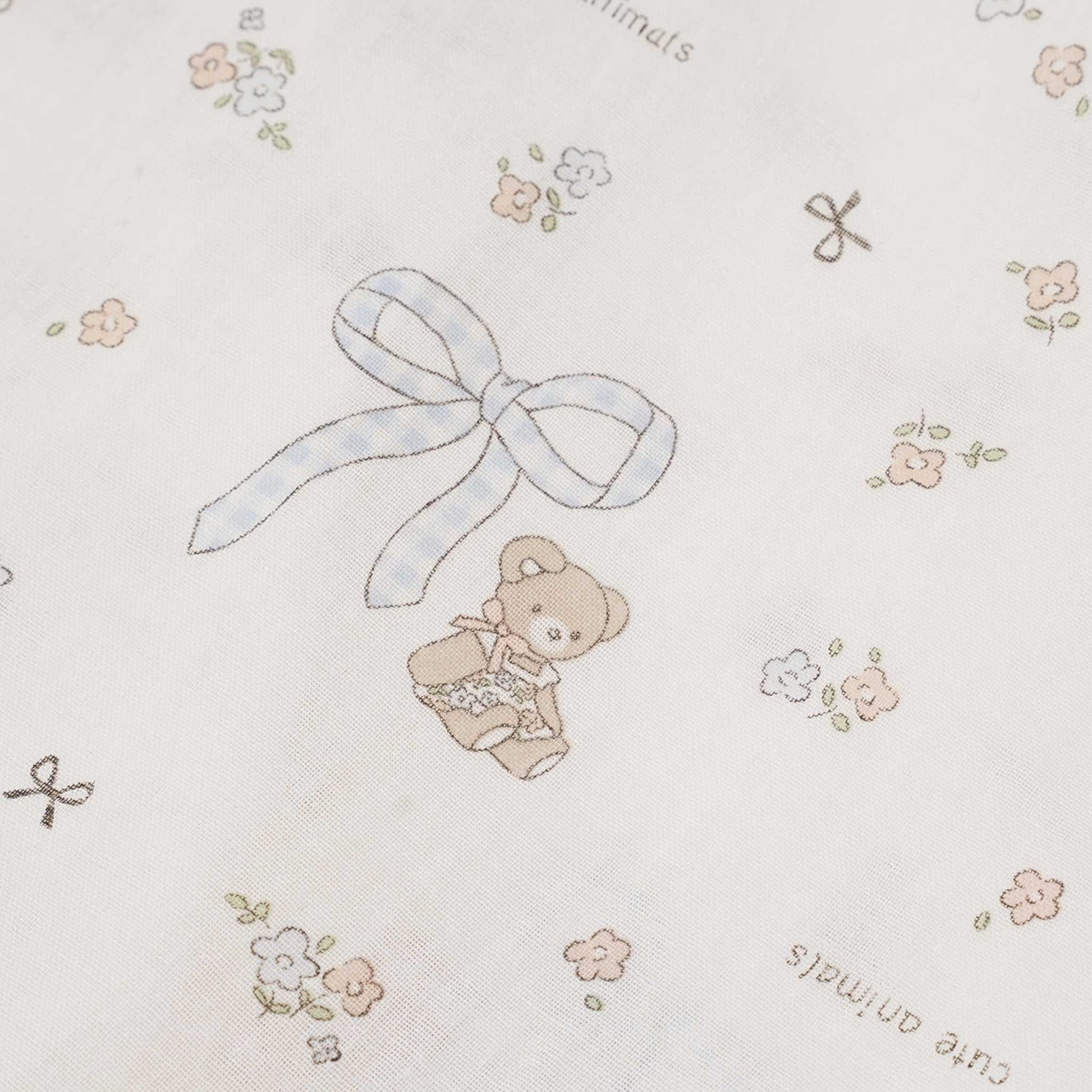 White Bears and Blue Bows Prints