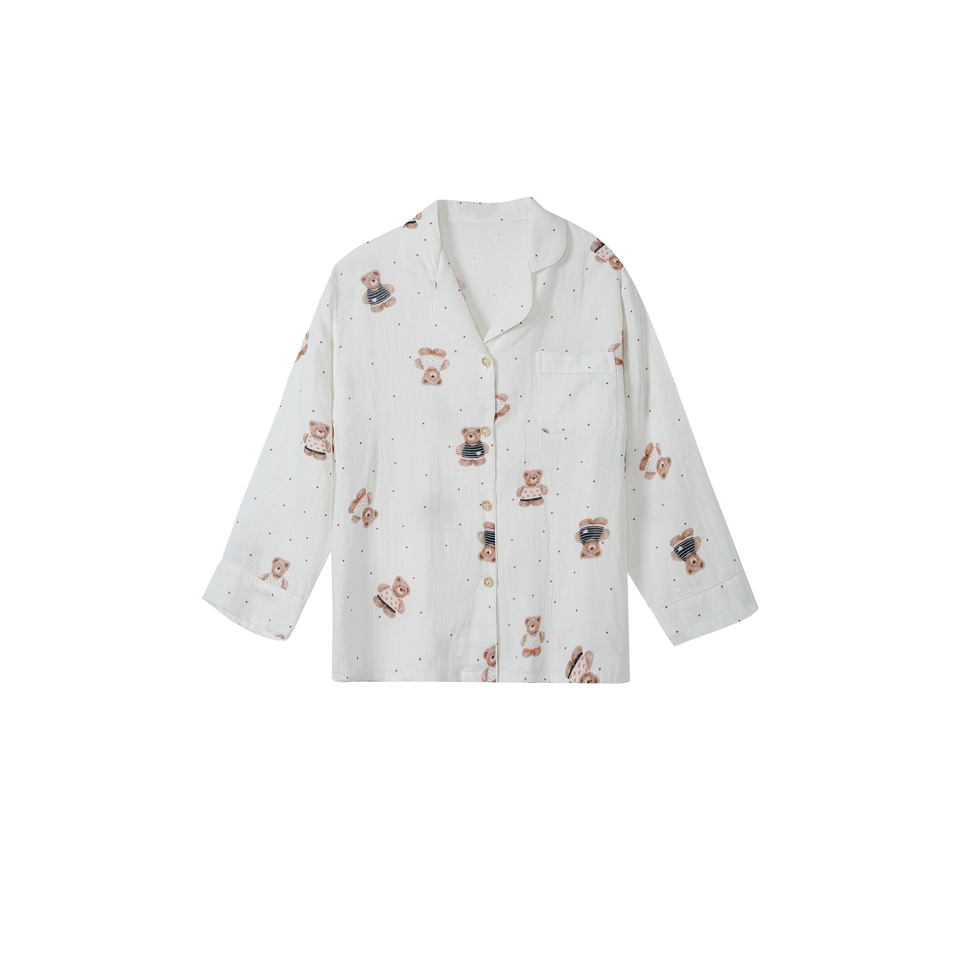 Glacier White with Teddy Print