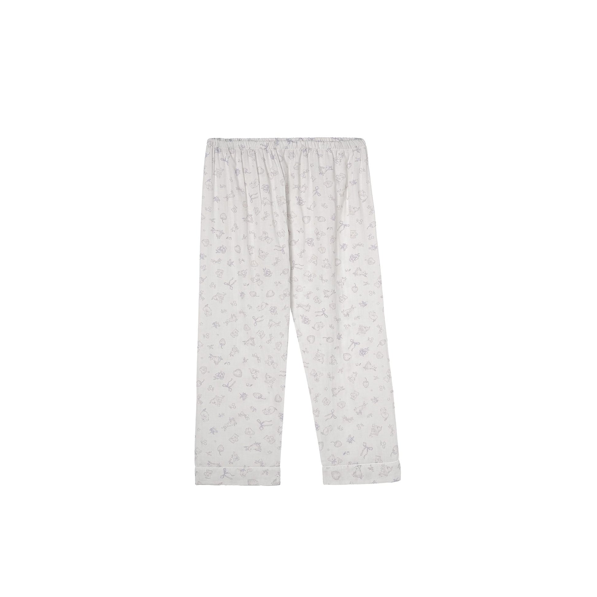 Glacier White with Blue Bunny & Berry Print