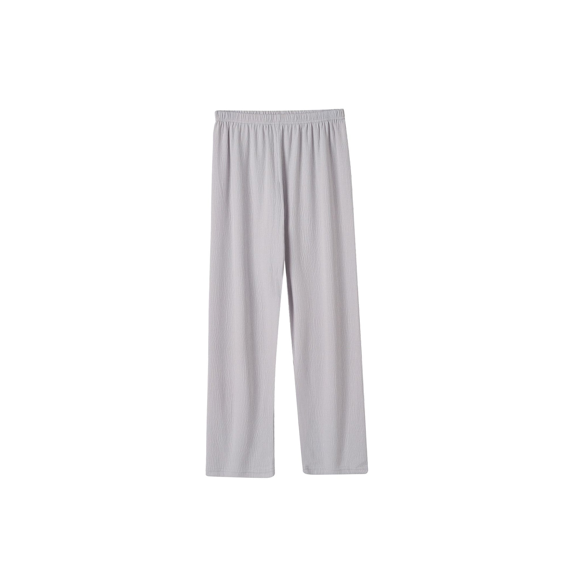 Morandi Blue Button-Front with Pipe Texture